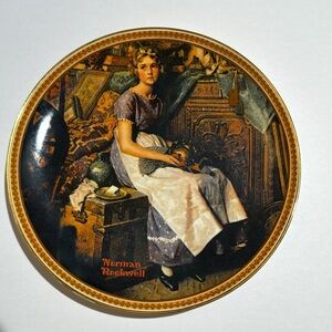 Norman Rockwell “Dreaming in The Attic” Plate by Knowles